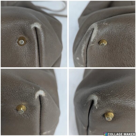 Christian Dior CD Logo Leather Large Shoulder Bag Brown Made in France - Picture 9 of 14